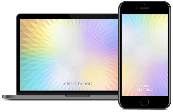 Aura Clearing Quantum Resonance App on three devices