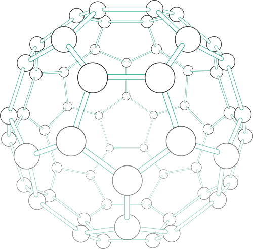 Carbon 60 fullerene molecule